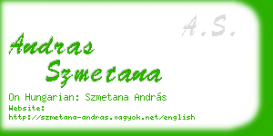 andras szmetana business card