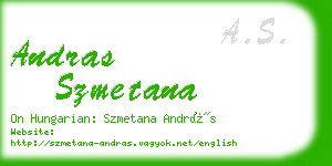 andras szmetana business card